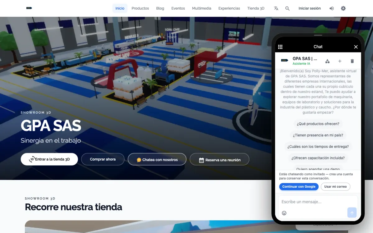 AI assistant chat in a store